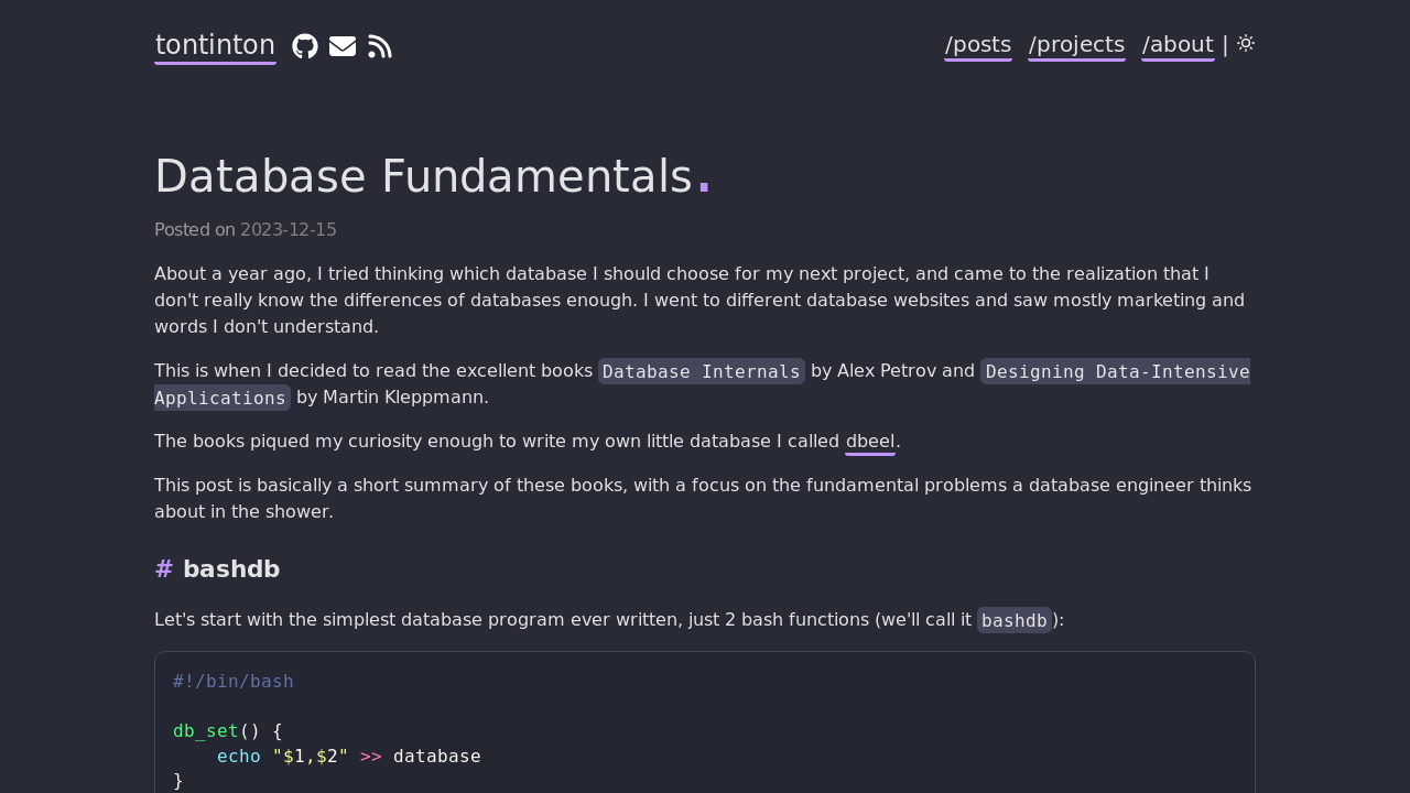 Database Fundamentals